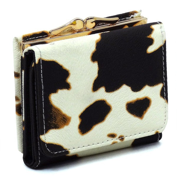 2142- Cow Tri-Fold Wallet