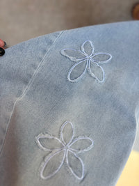 Denim Flower Maxi Skirt by Bluevelvet5