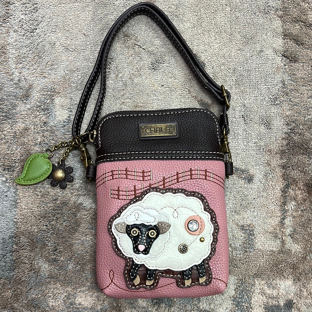 2121- Lamb Phone Clutch/ Crossbody Purse *CHALA*