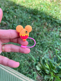 2607- Silicone Disney Theme Straw Toppers *PICK DESIGN*
