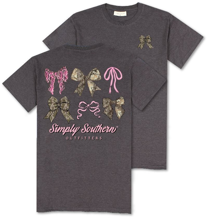 Camo Multi-Bow Short Sleeve Tee by Simply Southern