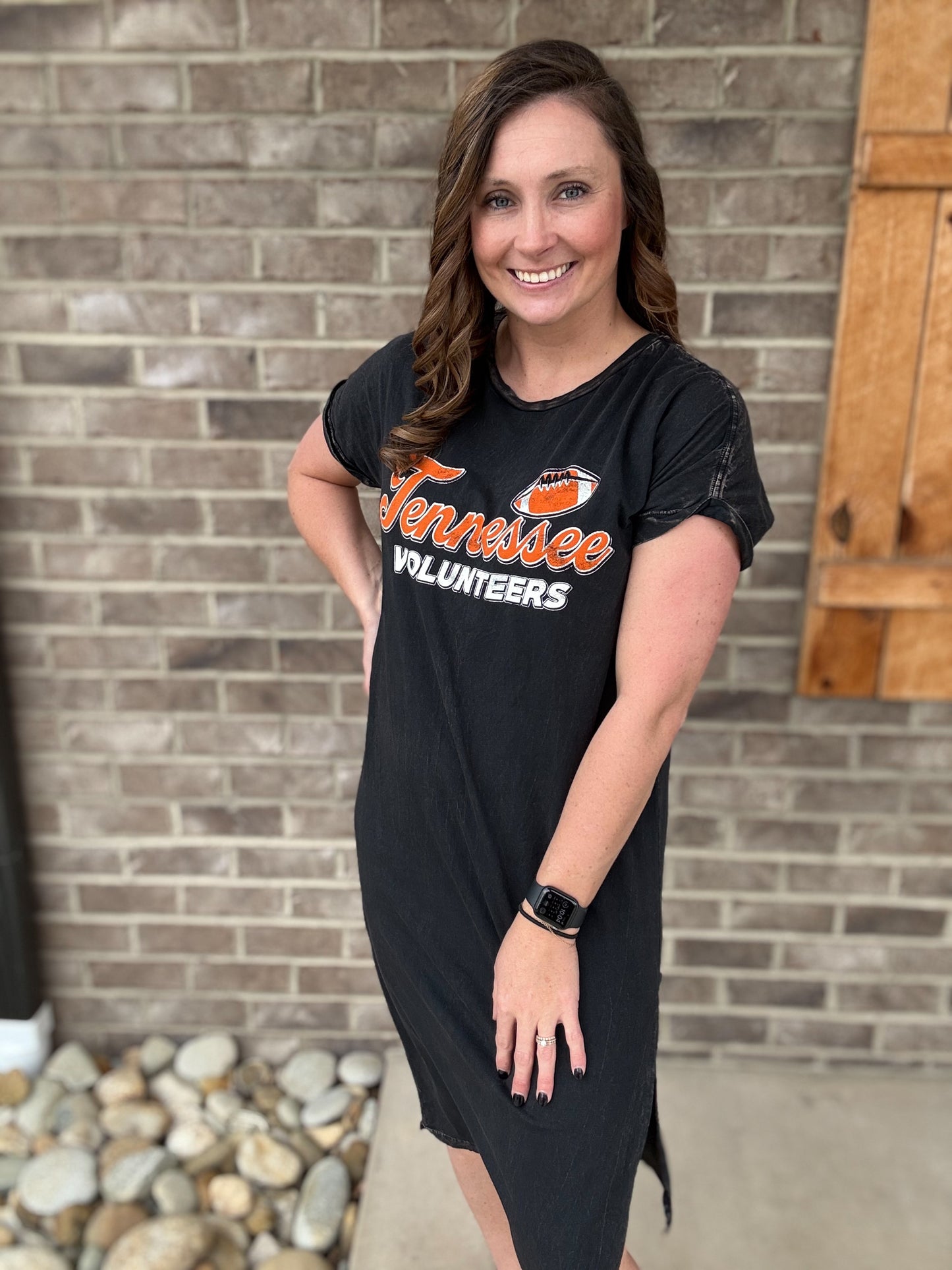 Tennessee Vols Mineral Wash Graphic Tee Dress w/ Side Slit *TN COLLECTION*