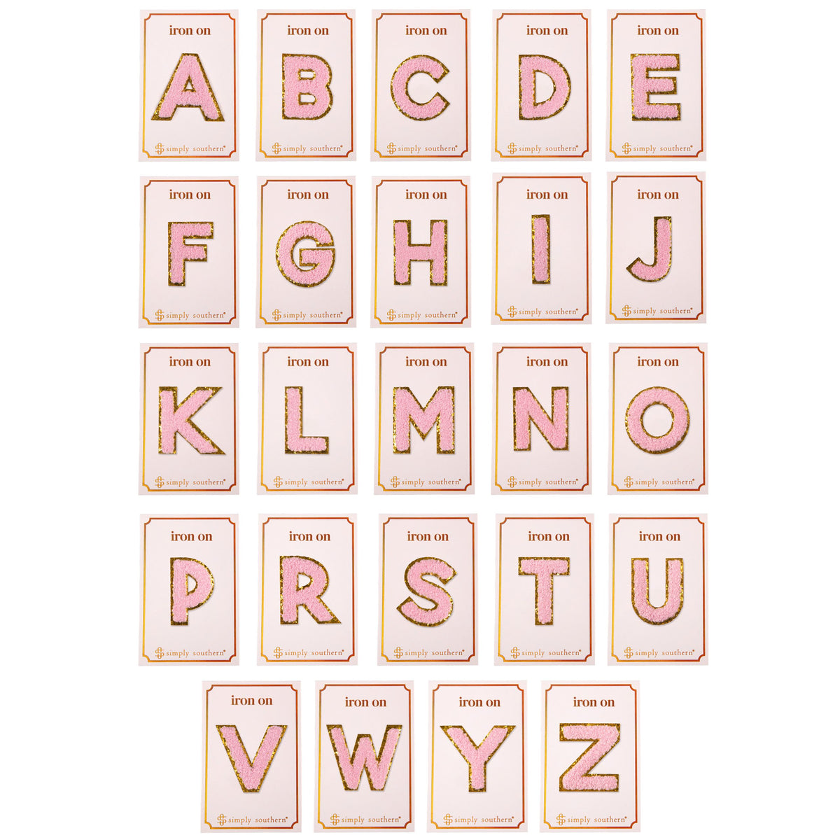 7690- Iron On Letter Patches by Simply Southern