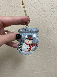 7126- Metal Mitten Painted Ornament