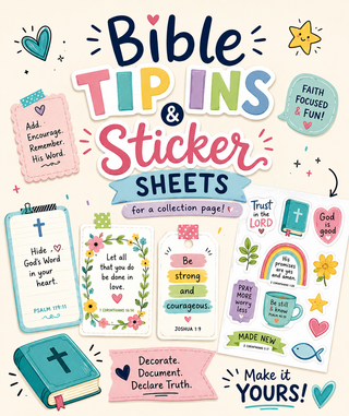 Bible Tip Sheets + Sticker Sheets