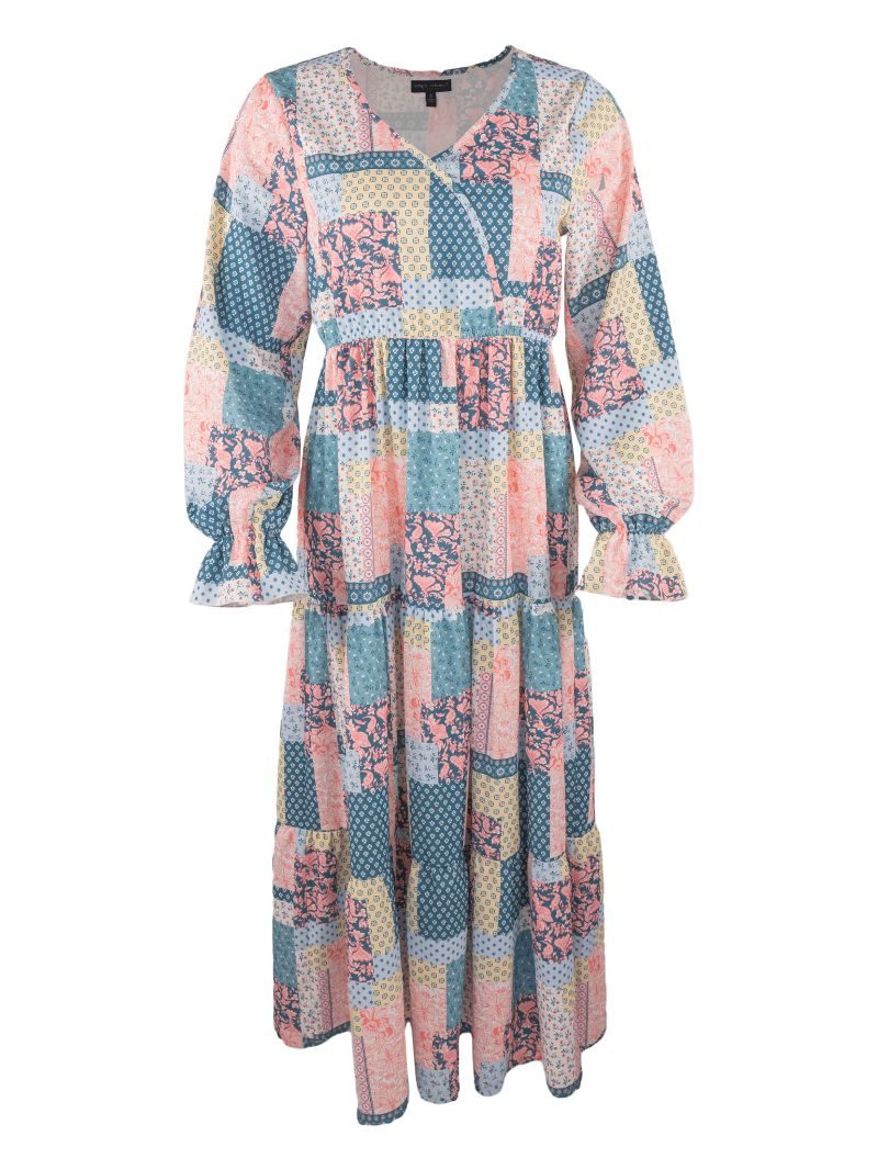 Patchwork Mila Midi Dress by Simply Southern