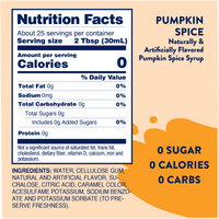 3808- Sugar Free Pumpkin Spice 750ml - Skinny Syrup