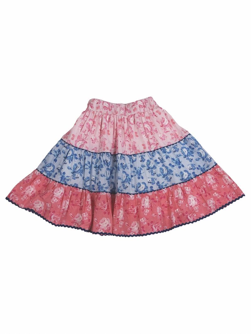 Floral Tiered Midi Skirt by Simply Southern