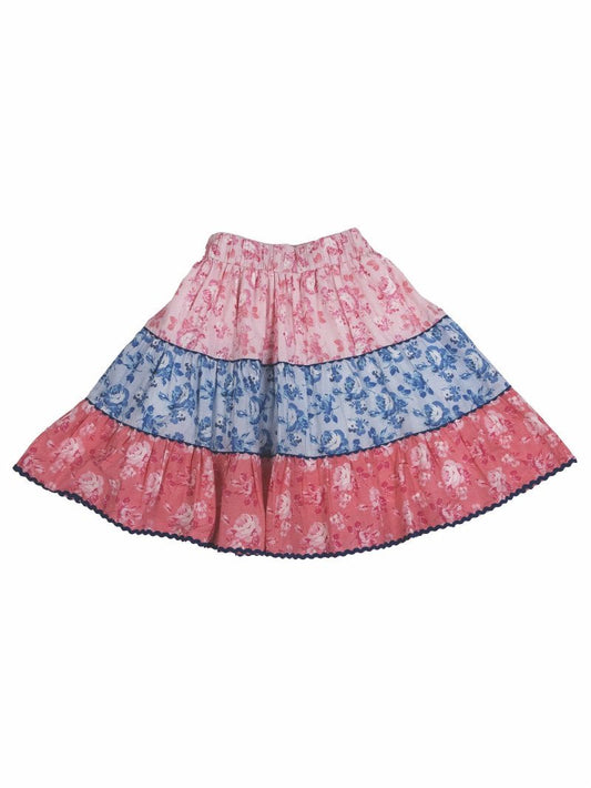 Floral Tiered Midi Skirt by Simply Southern