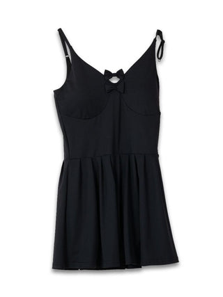 Black Sports Bow Dress by Simply Southern