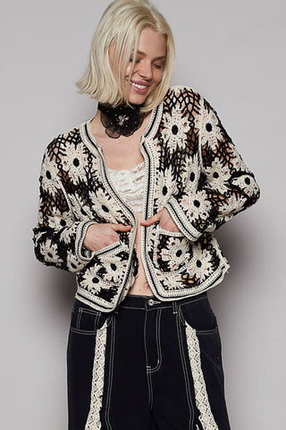 Boho Bloom Crochet Cardigan by POL