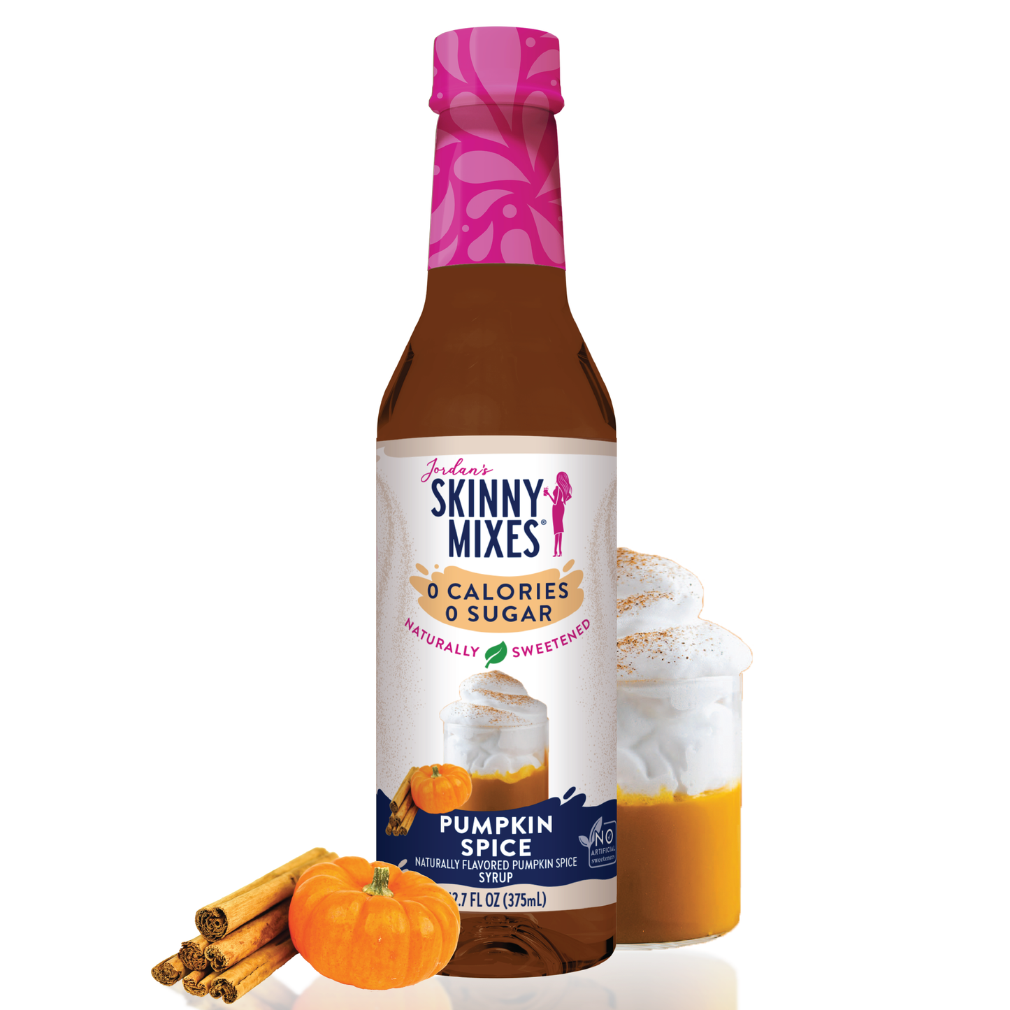 3807- Naturally Sweetened Pumpkin Spice Syrup - 375ml Skinny Syrup