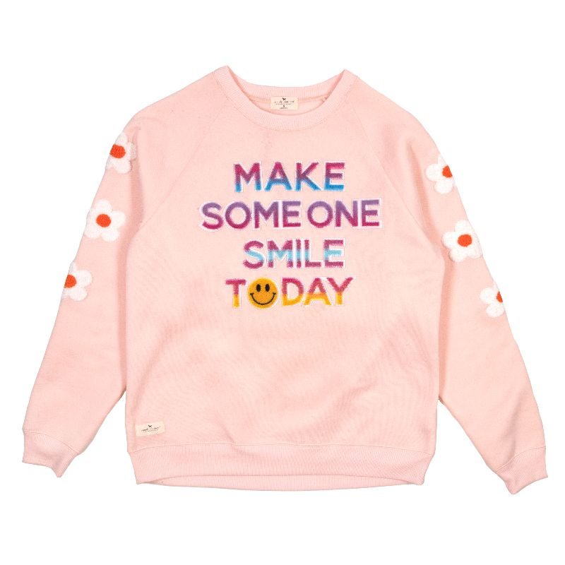 10073- Make Someone Smile Sparkle Crew Round Neck Pullover by Simply Southern