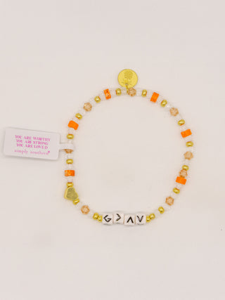 Beaded Inspirational Stretch Bracelet by Simply Southern