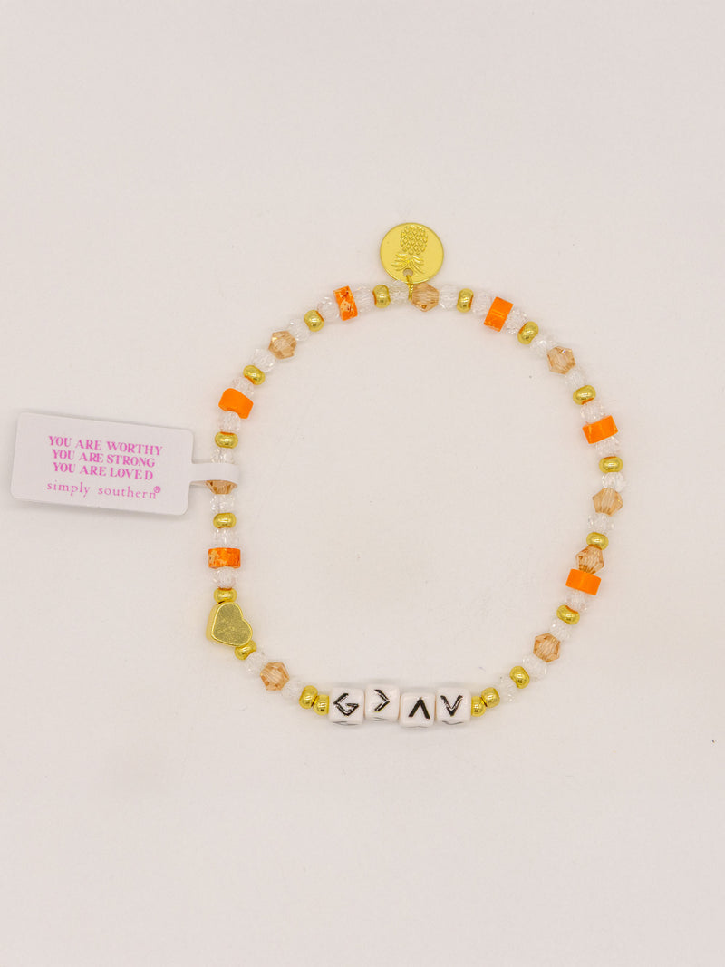 Beaded Inspirational Stretch Bracelet by Simply Southern