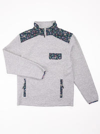 The Aria Heather Grey Quarter Zip Pullover by Simply Southern