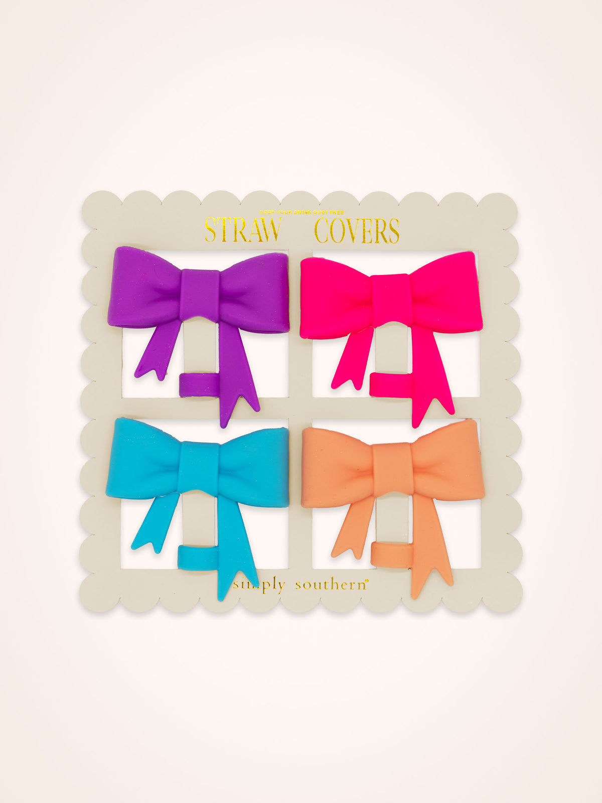 Straw Cover Pack of 4 by Simply Southern