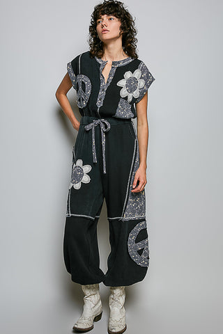 Black Easy Going Thermal Overalls | POL PREORDER
