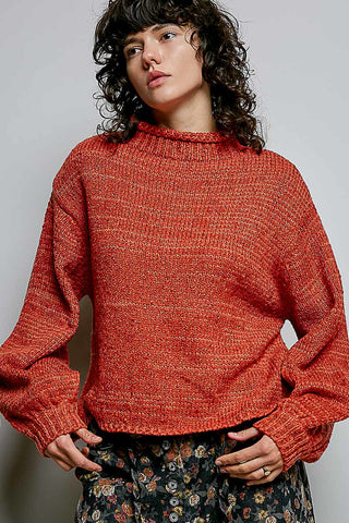 Brick Easy Does It Balloon Sleeve Sweater | POL PREORDER
