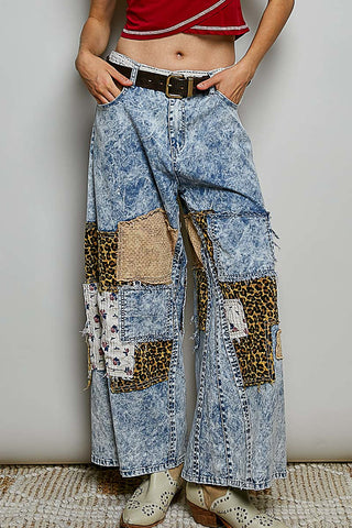 The Wanderlust Patchwork Wide Leg Pants | POL ATLANTA
