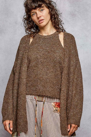 Chocolate The Perfect Pair Knit Cardigan Set | POL ATLANTA