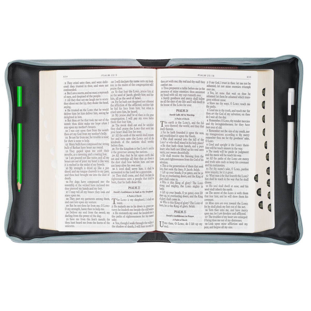 Bible Cover Fashion Teal Trust Prov. 3:5: Large