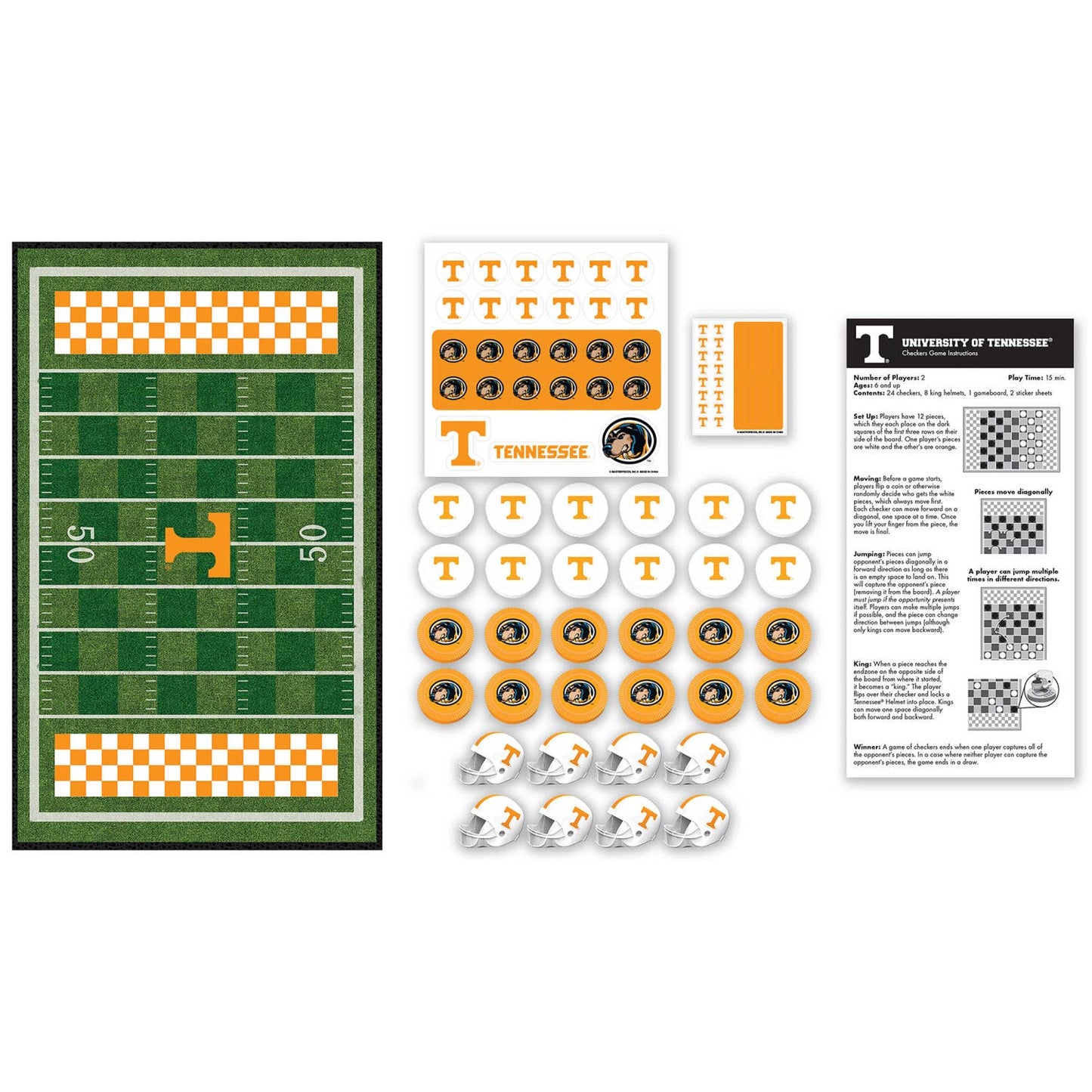 8357- Tennessee Volunteers Checkers Board Game *TN COLLECTION*