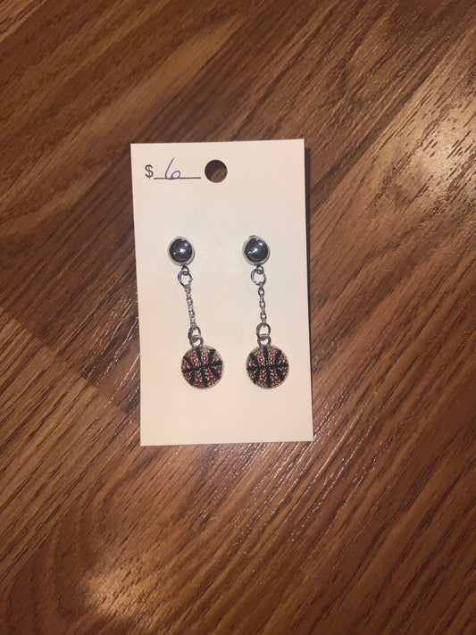 3175- Basketball Dangle Earrings