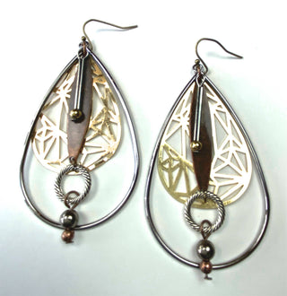 Web Tear Collage Dangle Earrings