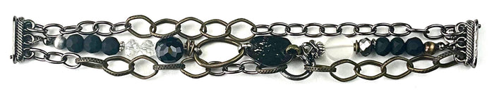 BT184 BR-3 STRAND CHAINS & BEADED W/MAGNETIC CLASP