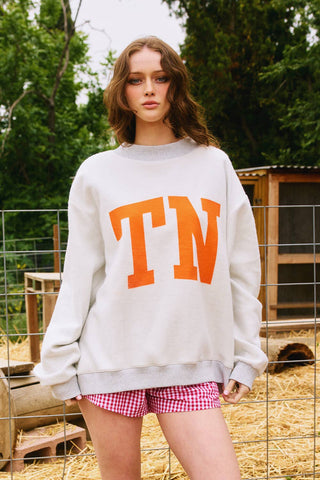 TENNESSEE & TN Reversible Mockneck | Heather Grey