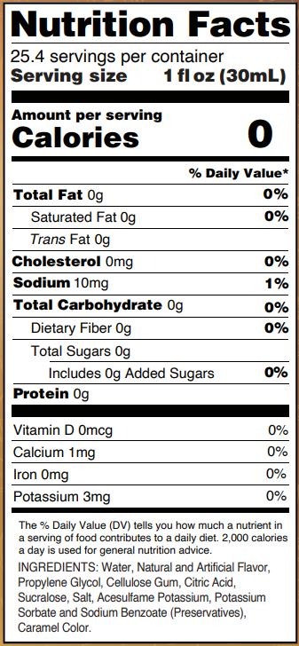 Sugar Free Hazelnut 750ml - Skinny Syrup