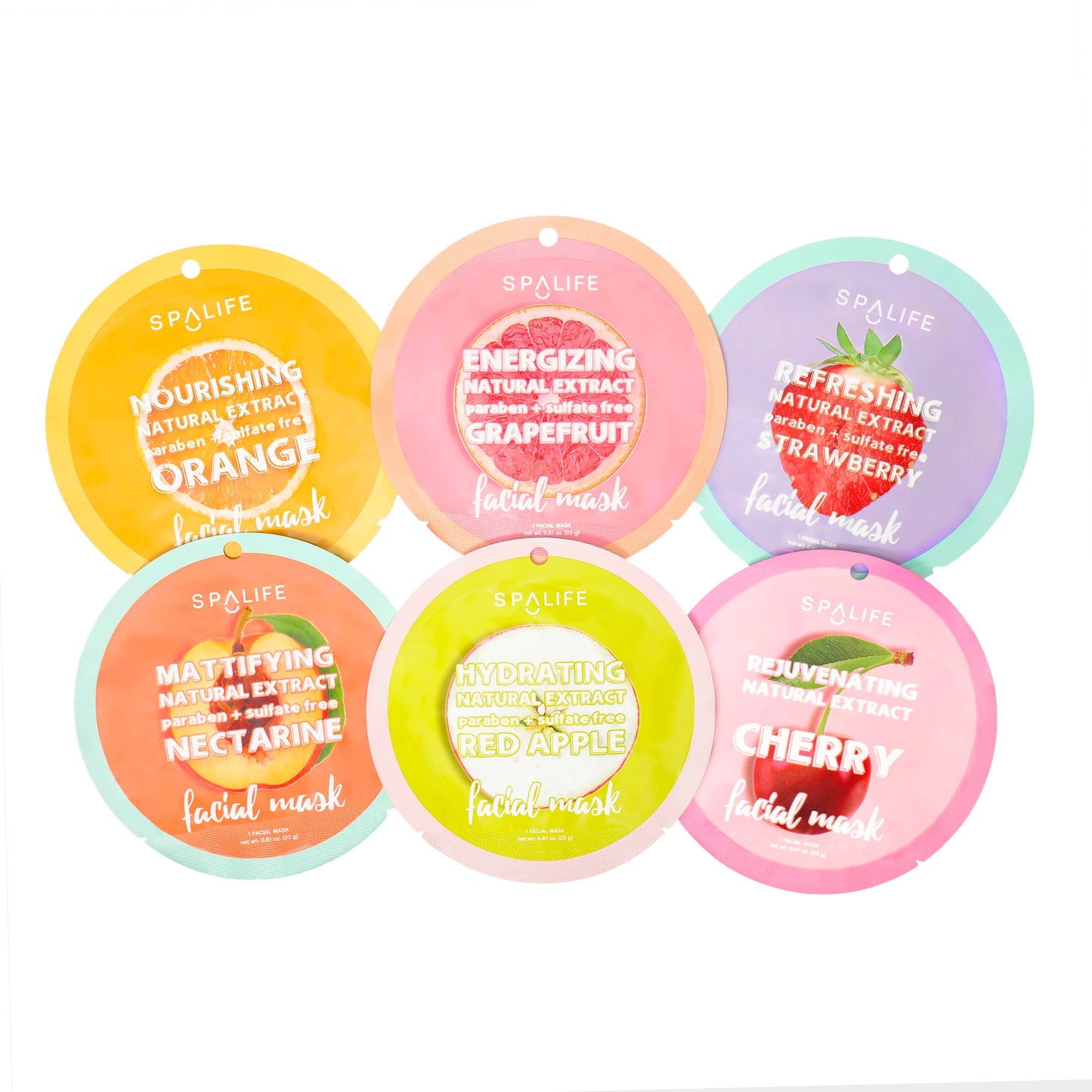 SpaLife Fruit Facial Sheet Masks - Skincare Set