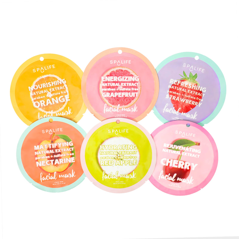 SpaLife Fruit Facial Sheet Masks - Skincare Set