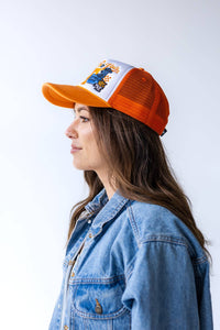 Orange and White Tennessee Layer Patch Foam Trucker Hat *TN COLLECTION*