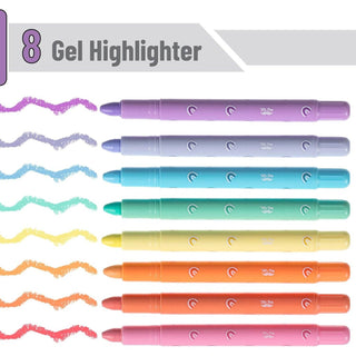 Bible Gel Highlighters 8 Pack No Bleed