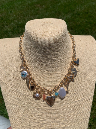 Eclectic Gold Charm Necklace