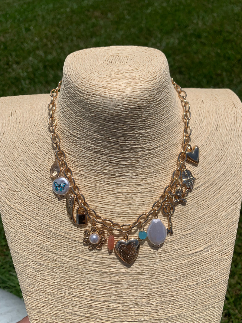 Eclectic Gold Charm Necklace