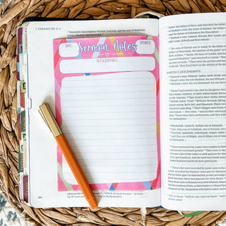 Bright Sermon Notes Double-Sided 5x7 Notepad=