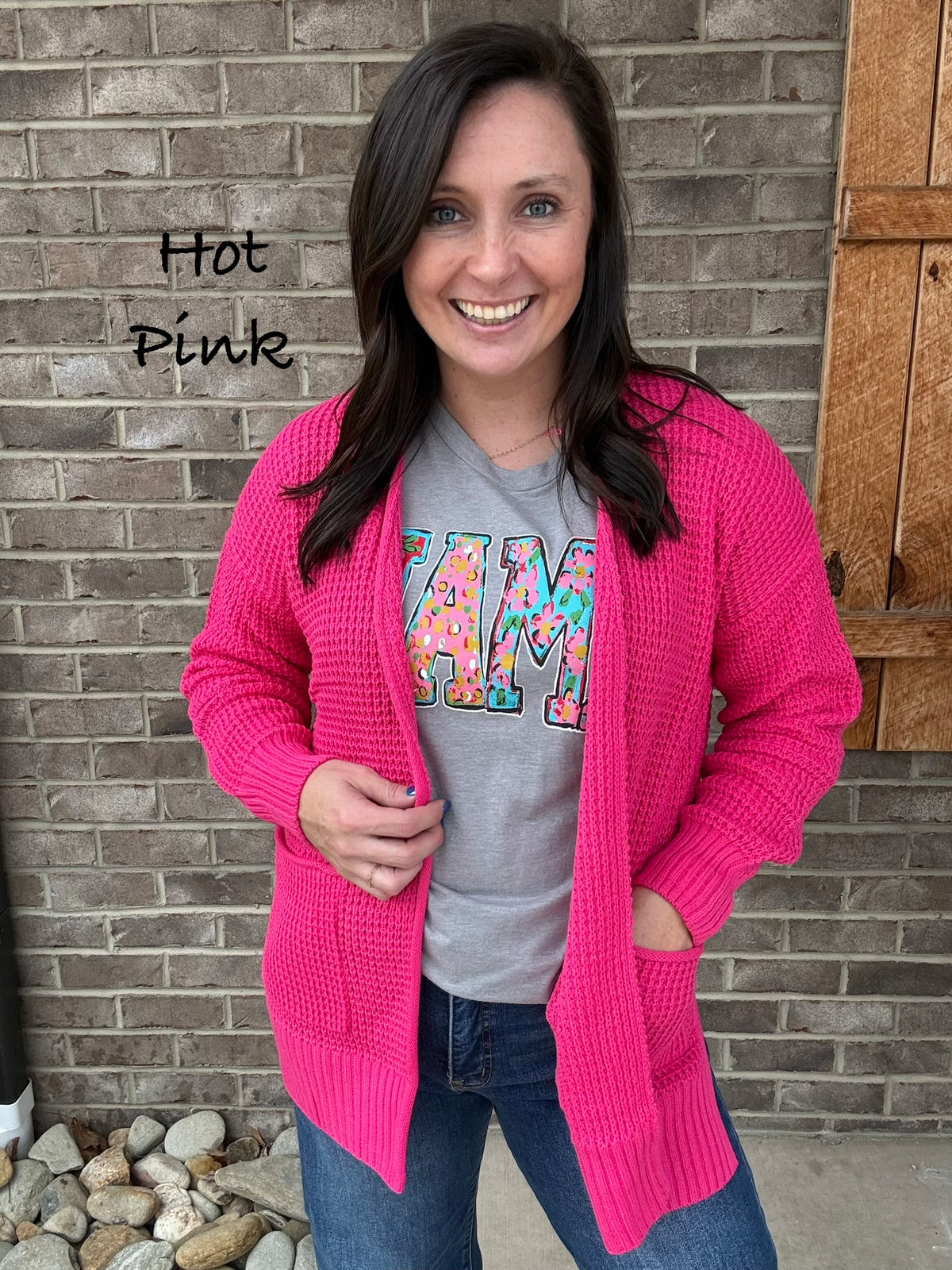 Low Gauge Waffle Open Cardigan Sweater by Zenana *MULTIPLE COLORS*