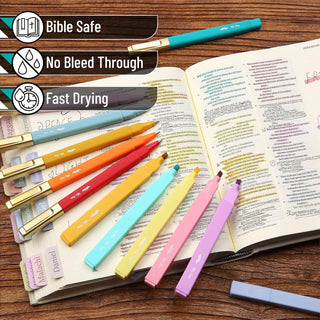 Aesthetic Bible Highlighters & Pens 12 Pack