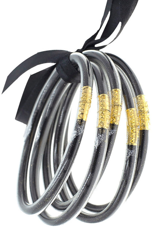 9787- Black Jelly Bracelet *5 bracelets in a pack*