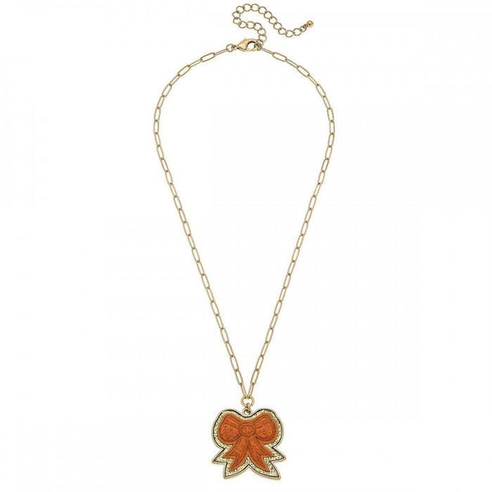 9804- Orange Bow Necklace *TN COLLECTION*