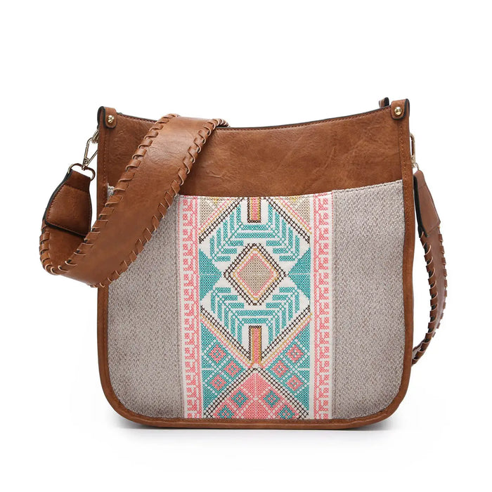 9146- Chloe Contrast Pattern Bag [PICK DESIGN]