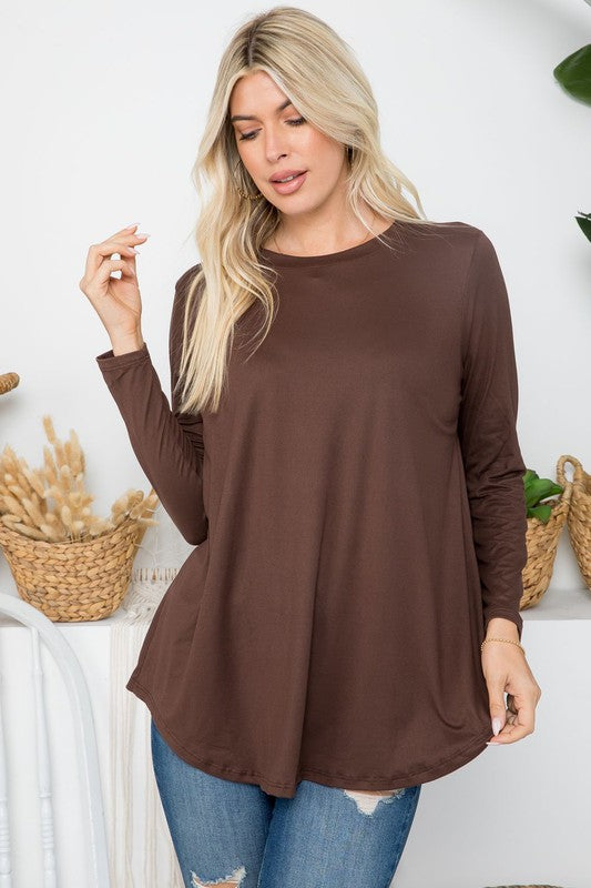 3378- Brown Butter Soft Basic Long Sleeve Tee