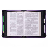 3402- Bible Cover Purple Blessed is the One Jer. 17:7: Medium