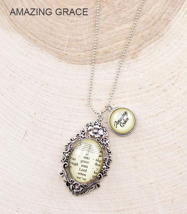 8972- Amazing Grace Necklace w/ Pendant