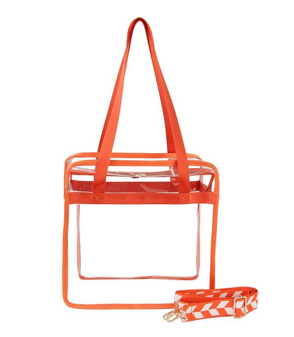 20471- Orange Shoulder Game Day Stadium Bag