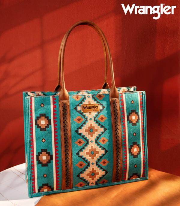 477- Turquoise Large Wrangler Tote