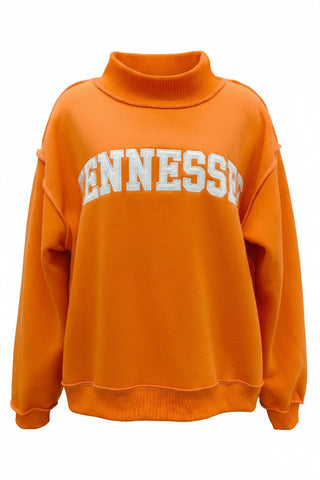 TENNESSEE Embroidered Sweatshirt | Orange & White